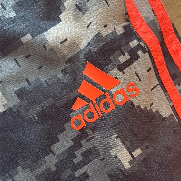 Adidas Camo Pants with Neon Orange accents. Boys size large - Picture 3 of 7